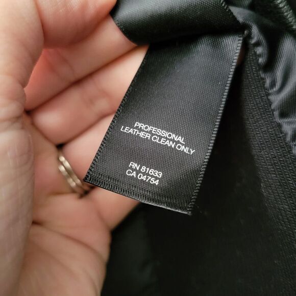 Kenneth Cole New York Leather Jacket Black Asymmetrical S - Picture 8 of 9